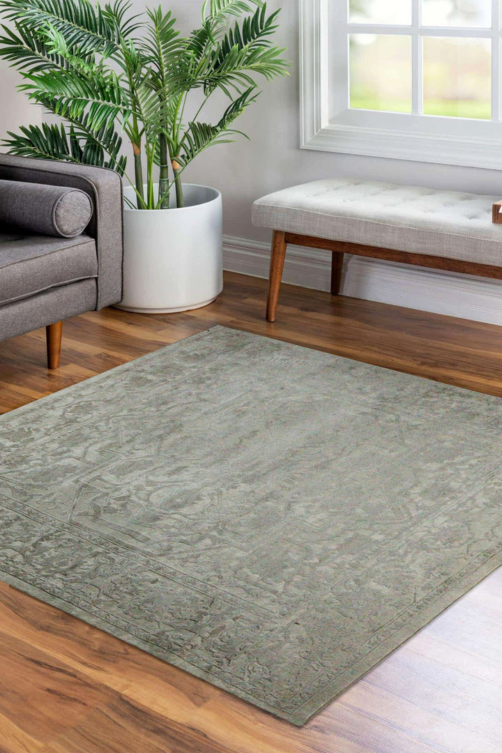 Turkish Modern Festival-1 Rug - Gray - 6.5 X 6.5 Ft- Sleek And Minimalist For Chic Interiors - V Surfaces