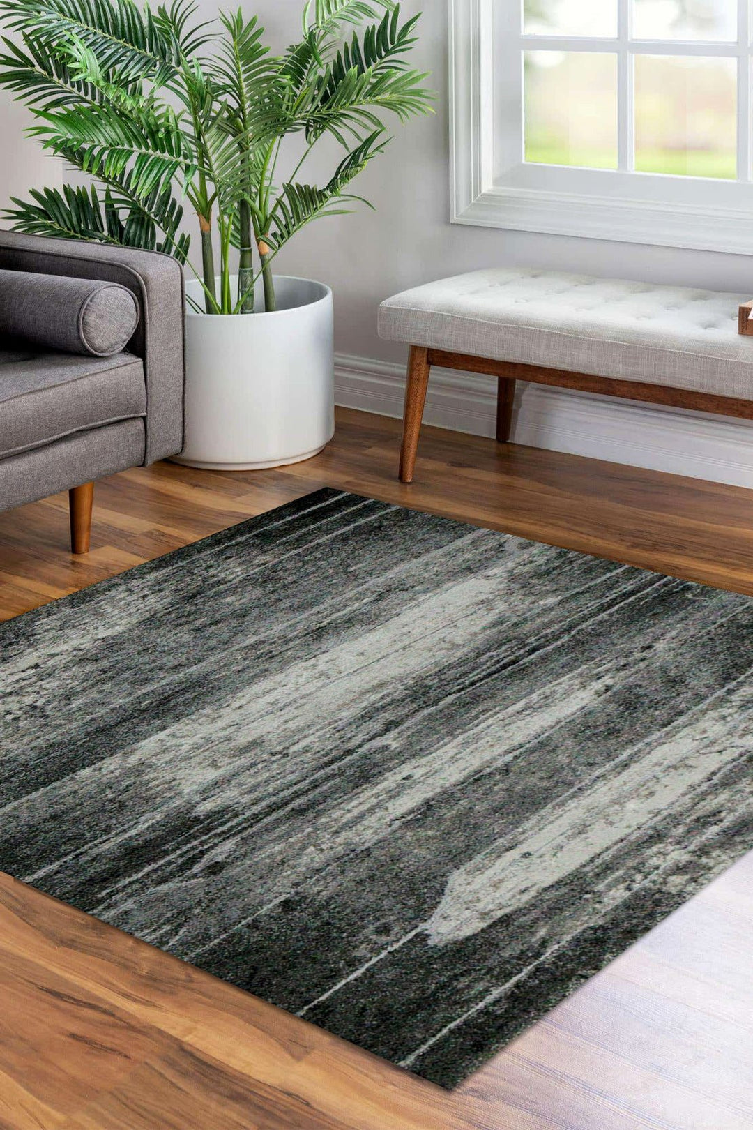 Turkish Modern Festival 1 Rug - Gray - 6.5 x 6.5 FT - Sleek And Minimalist For Chic Interiors - V Surfaces