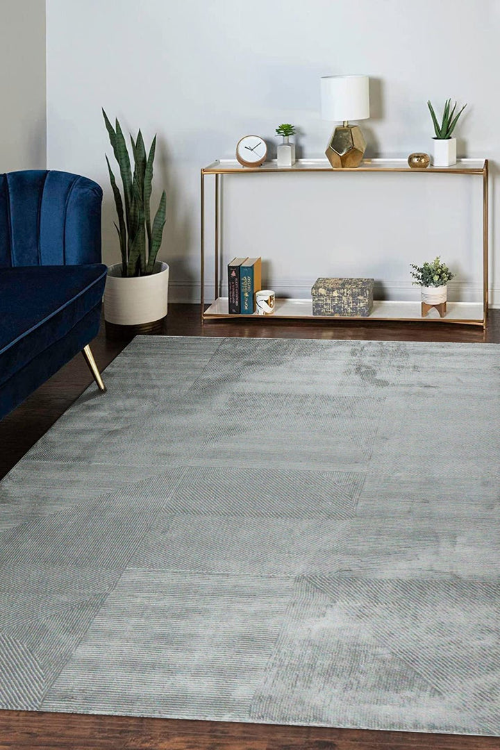 Turkish Modern Festival-1 Rug - Gray - 6.5 x 8.2 FT - Sleek and Minimalist for Chic Interiors - V Surfaces