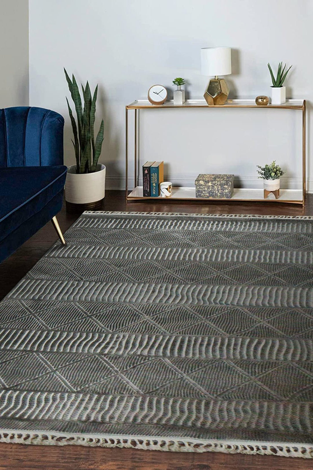 Turkish Modern Festival 1 Rug - Gray - 7.8 x 11.1 FT - Sleek And Minimalist For Chic Interiors - V Surfaces