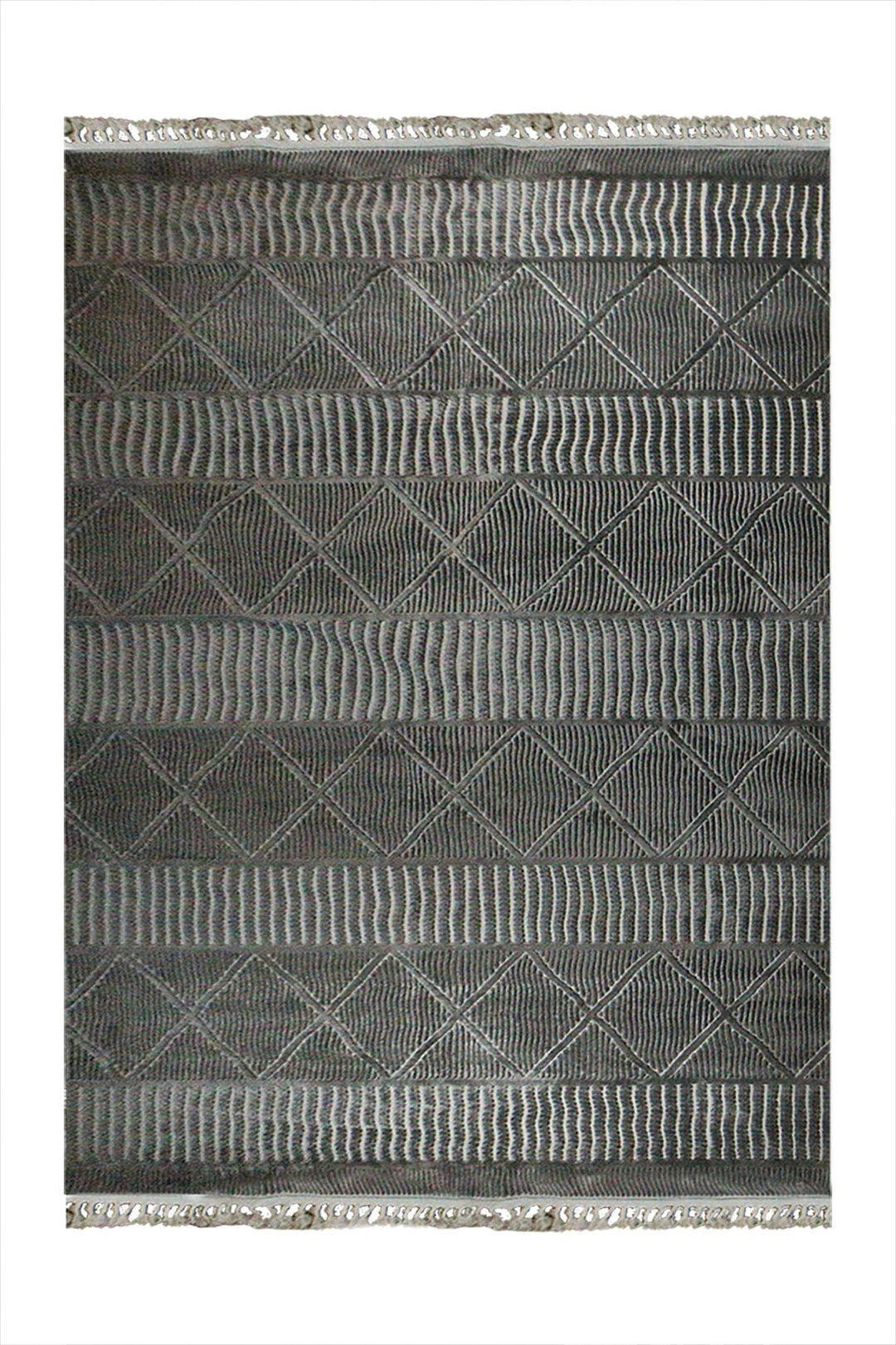 Turkish Modern Festival 1 Rug - Gray - 7.8 x 11.1 FT - Sleek And Minimalist For Chic Interiors - V Surfaces