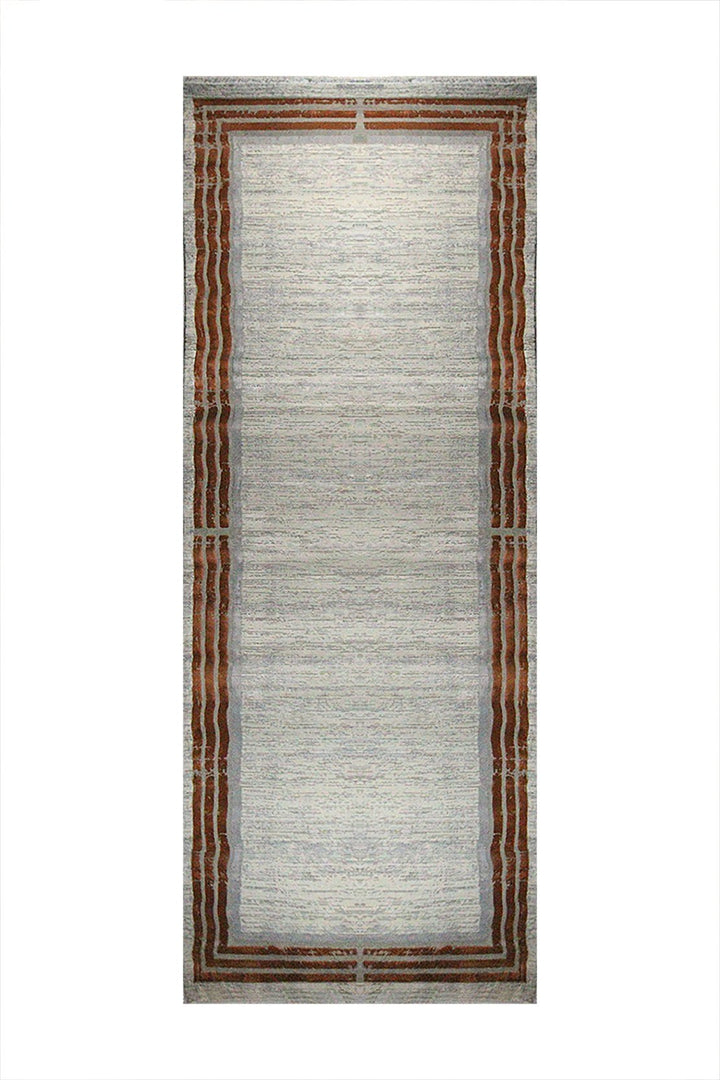 Turkish Modern Festival 1 Rug - Gray and Brown - 6.5 x 15.7 FT - Superior Comfort, Modern Style Accent Rugs - V Surfaces