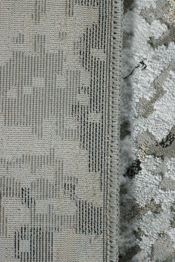 Turkish Modern Festival 1 Rug - Gray & Beige - 7.8 x 15.7 FT - Sleek And Minimalist For Chic Interiors - V Surfaces