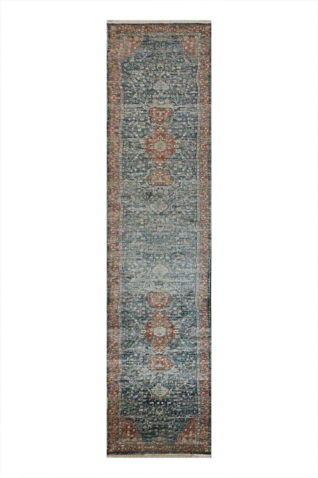 Turkish Modern Festival-1 Rug - Navy - 2.6 X 13.1 Ft- Sleek And Minimalist For Chic Interiors - V Surfaces