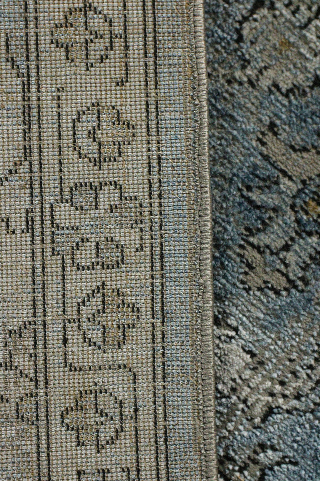 Turkish Modern Festival 1 Rug - Silver & Blue - 5.2 x 7.5 FT - Sleek And Minimalist For Chic Interiors - V Surfaces