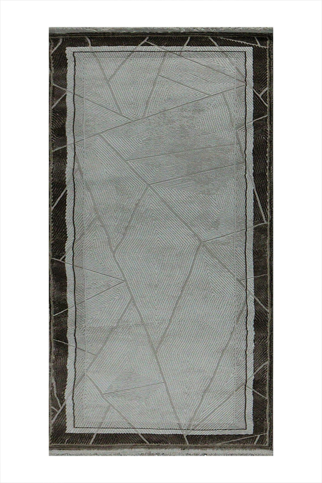 Turkish Modern Festival 1 Rug - White & Brown - 2.6 x 6.5 FT - Sleek And Minimalist For Chic Interiors - V Surfaces