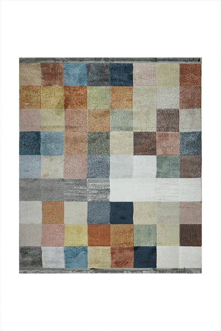 Turkish Modern Festival-3 Rug - Gray - 5.2 x 5.5 FT - Sleek and Minimalist for Chic Interiors - V Surfaces