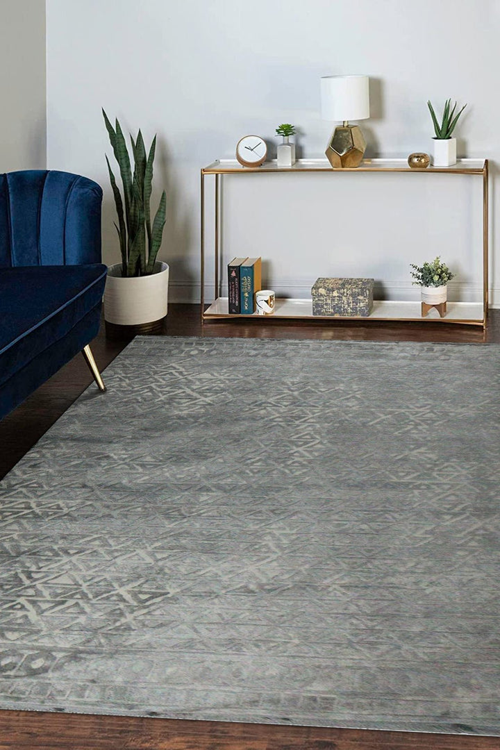 Turkish Modern Festival 3 Rug - Gray - 6.5 x 9.5 FT - Sleek And Minimalist For Chic Interiors - V Surfaces