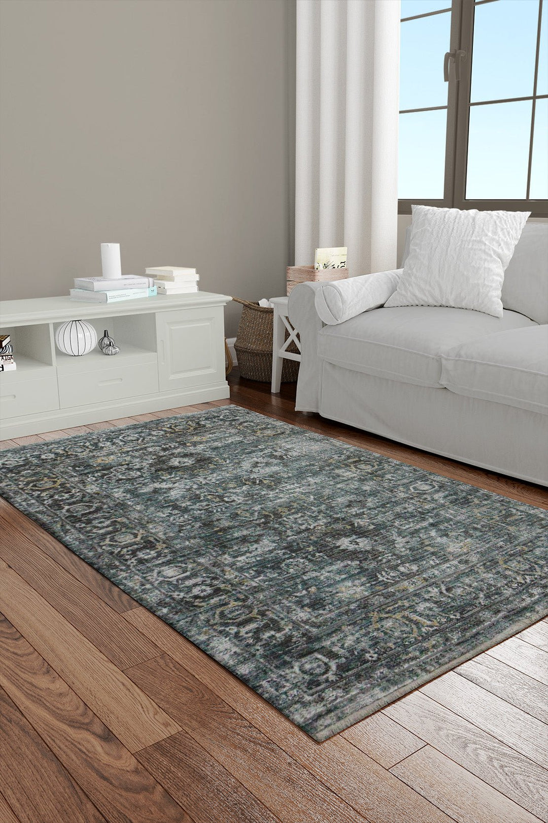 Turkish Modern Festival Plus Rug - 3.9 x 5.4 FT - Gray - Superior Comfort, Modern Style Accent Rugs - V Surfaces