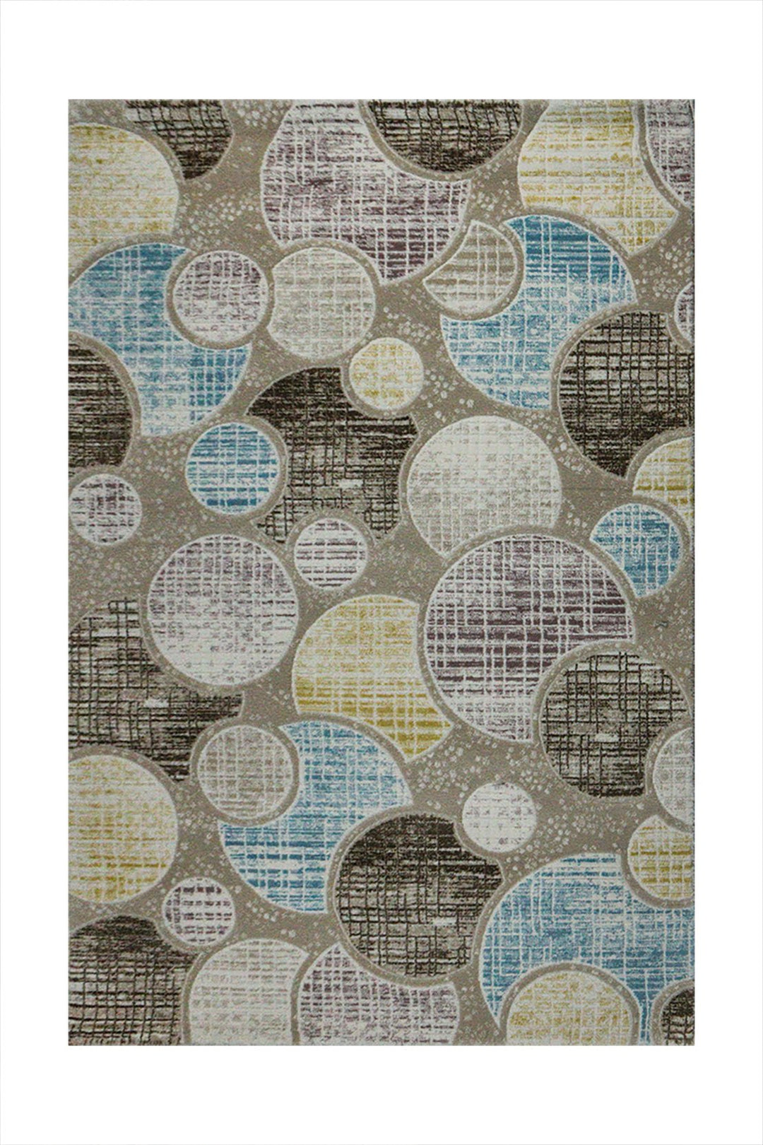 Turkish Modern Festival Plus Rug - 3.9 x 5.9 FT - Blue - Sleek and Minimalist for Chic Interiors - V Surfaces