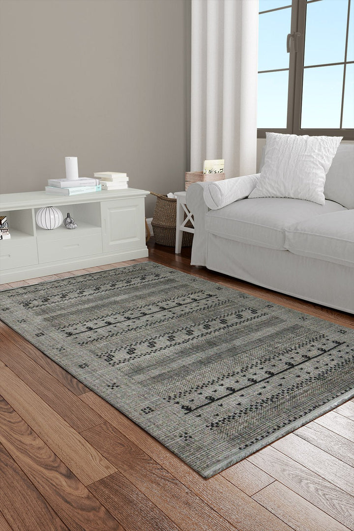 Turkish Modern Festival Plus Rug - 3.9 x 5.9 FT - Gray - Superior Comfort, Modern Style Accent Rugs - V Surfaces