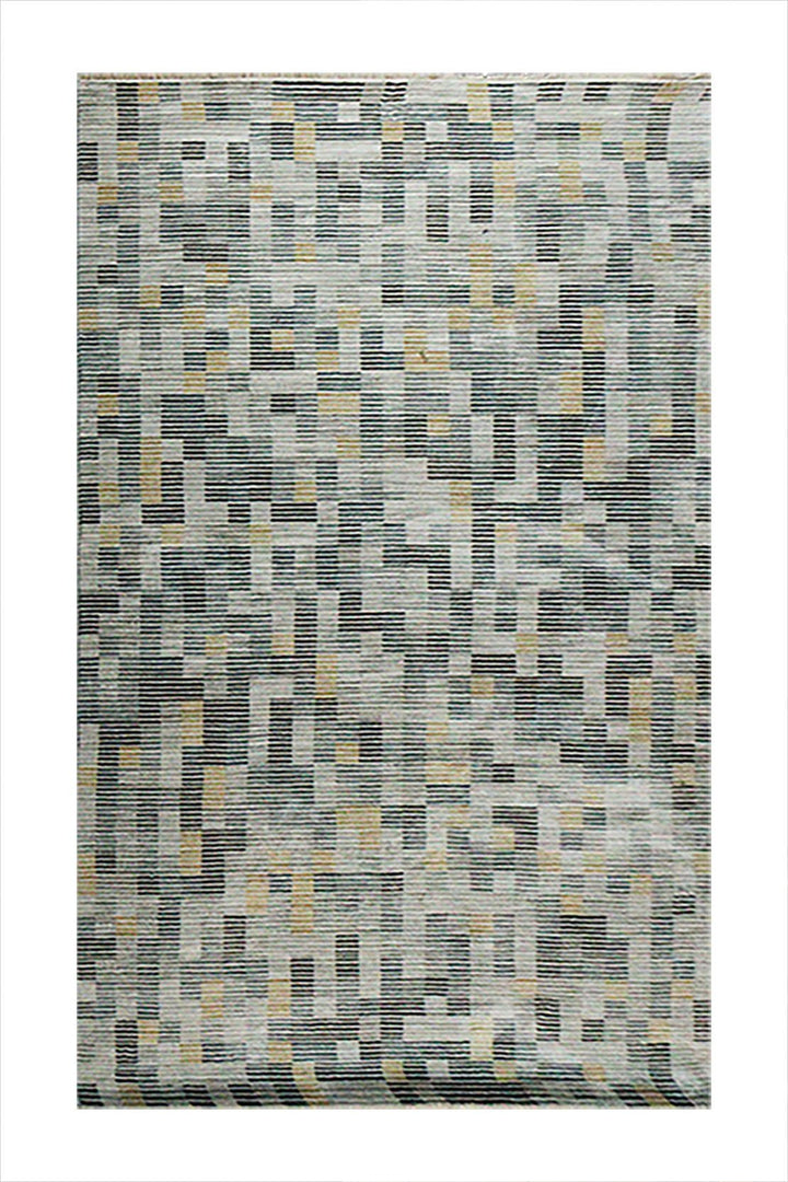 Turkish Modern Festival Plus Rug - 4.9 x 7.8 FT - Gray and Yellow - Superior Comfort, Modern Style Accent Rugs - V Surfaces