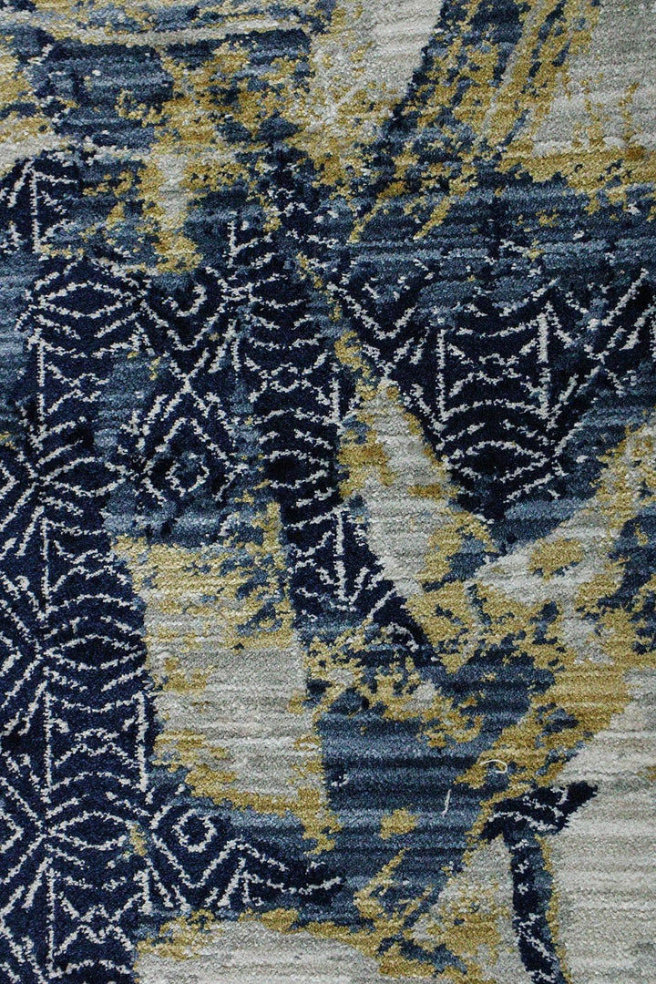 Turkish Modern Festival Plus Rug - 5.2 x 7.7 FT - Blue - Sleek and Minimalist for Chic Interiors - V Surfaces