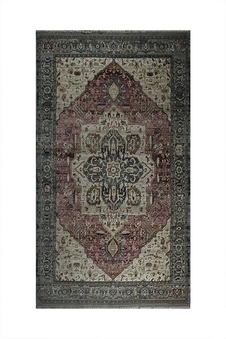 Turkish Modern Festival Plus Rug - 6.56 x 9.84 FT - Cream and Maroon - Superior Comfort, Modern Style Accent Rugs - V Surfaces