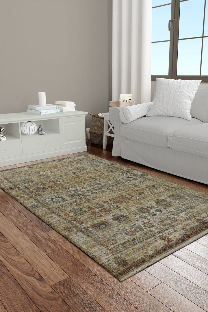 Turkish Modern Festival Plus Rug - Beige - 3.9 x 5.4 FT - Sleek And Minimalist For Chic Interiors - V Surfaces