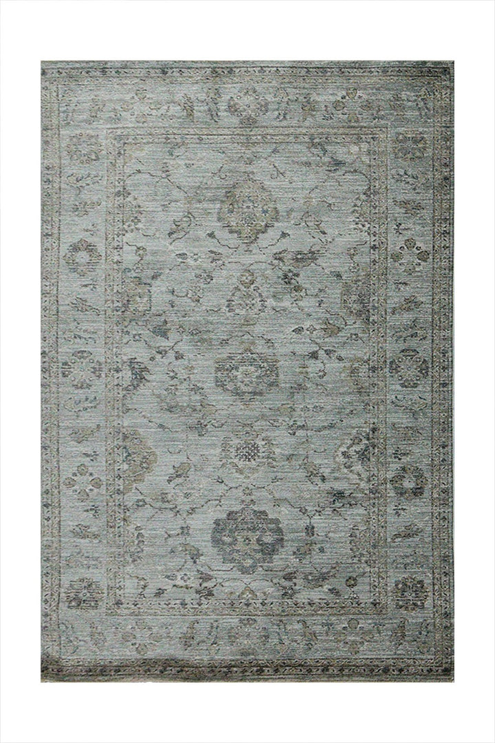 Turkish Modern Festival Plus Rug - Blue - 3.9 x 5.9 FT - Sleek And Minimalist For Chic Interiors - V Surfaces