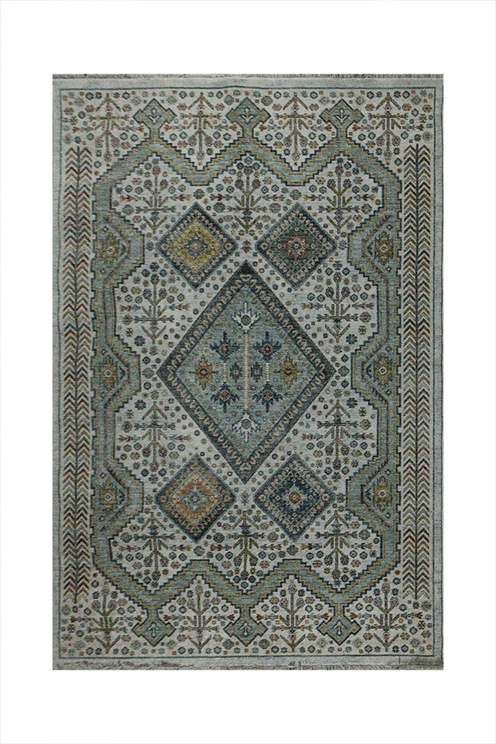 Turkish Modern Festival Plus Rug - Cream & Gray - 4.9 x 7.5 FT - Sleek And Minimalist For Chic Interiors - V Surfaces