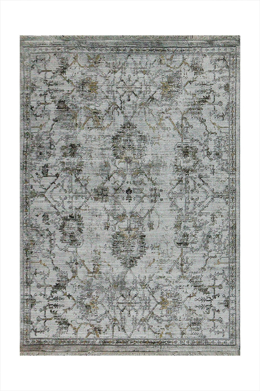 Turkish Modern Festival Plus Rug - Gray - 3.9 x 5.4 FT - Sleek And Minimalist For Chic Interiors - V Surfaces