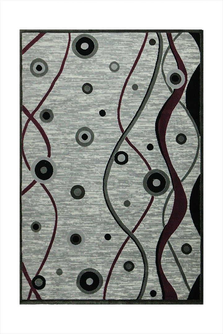 Turkish Modern Festival Premium Rug - 3.9 x 5.9 FT - Gray - Sleek and Minimalist for Chic Interiors - V Surfaces