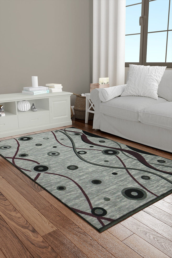 Turkish Modern Festival Premium Rug - 3.9 x 5.9 FT - Gray - Sleek and Minimalist for Chic Interiors - V Surfaces