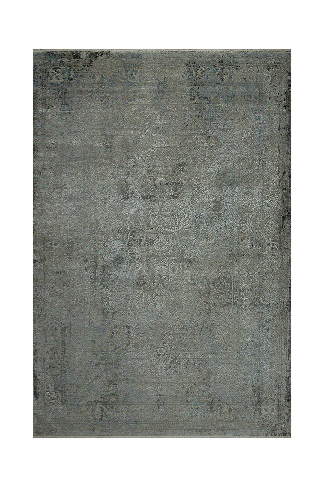 Turkish Modern Festival Viscos Rug - 4.9 x 8.0 FT - Gray - Sleek and Minimalist for Chic Interiors - V Surfaces