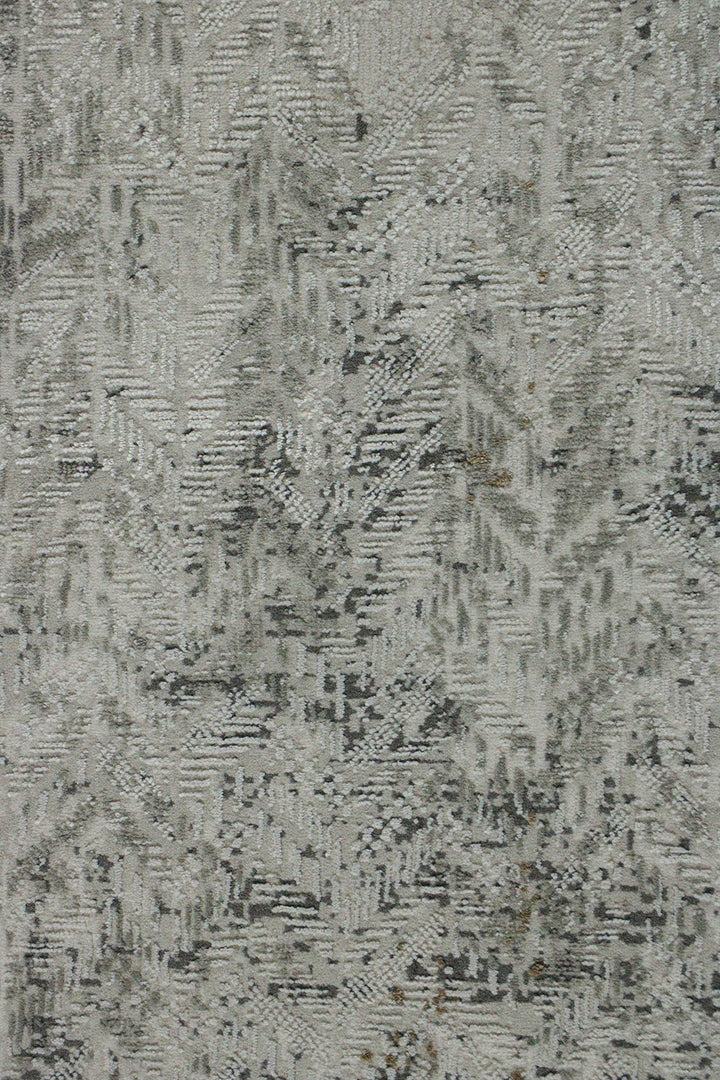 Turkish Modern Festival Viscos Rug - Gray - 5.2 x 7.5 FT - Sleek And Minimalist For Chic Interiors - V Surfaces