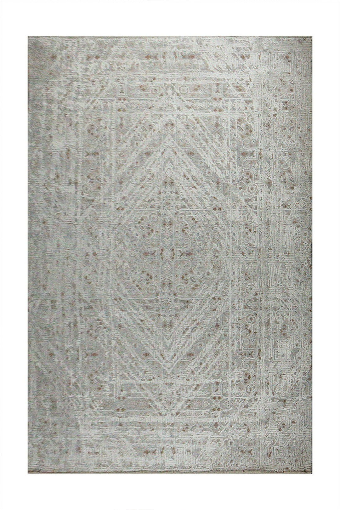 Turkish Modern Festival Viscos Rug - Gray - 6.5 x 9.3 FT - Sleek And Minimalist For Chic Interiors - V Surfaces