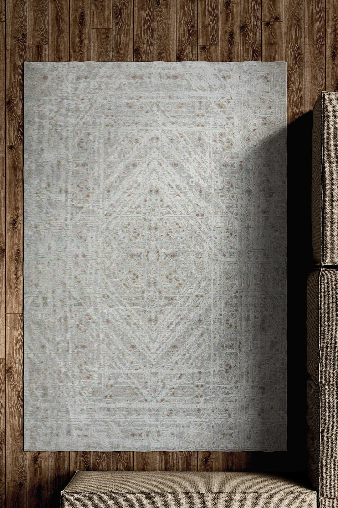 Turkish Modern Festival Viscos Rug - Gray - 6.5 x 9.3 FT - Sleek And Minimalist For Chic Interiors - V Surfaces