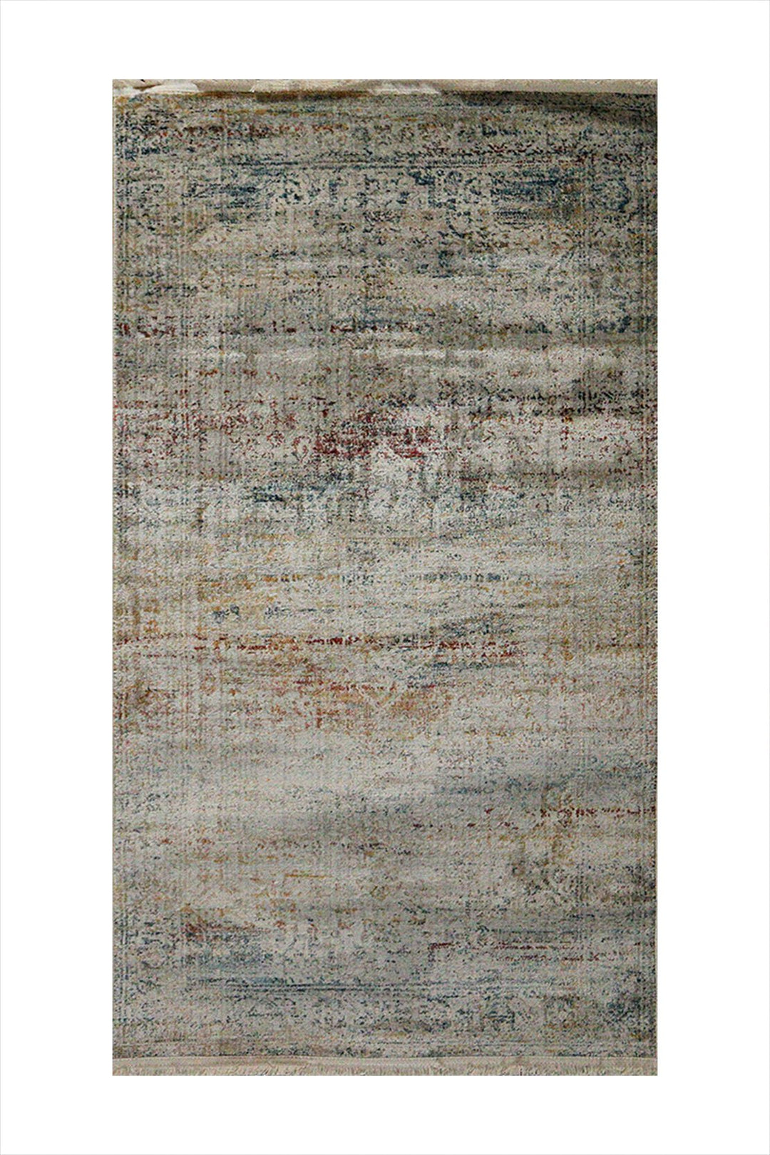 Turkish Modern Festival Viscose Rug - Gray - 2.6 X 3.9 Ft- Sleek And Minimalist For Chic Interiors - V Surfaces