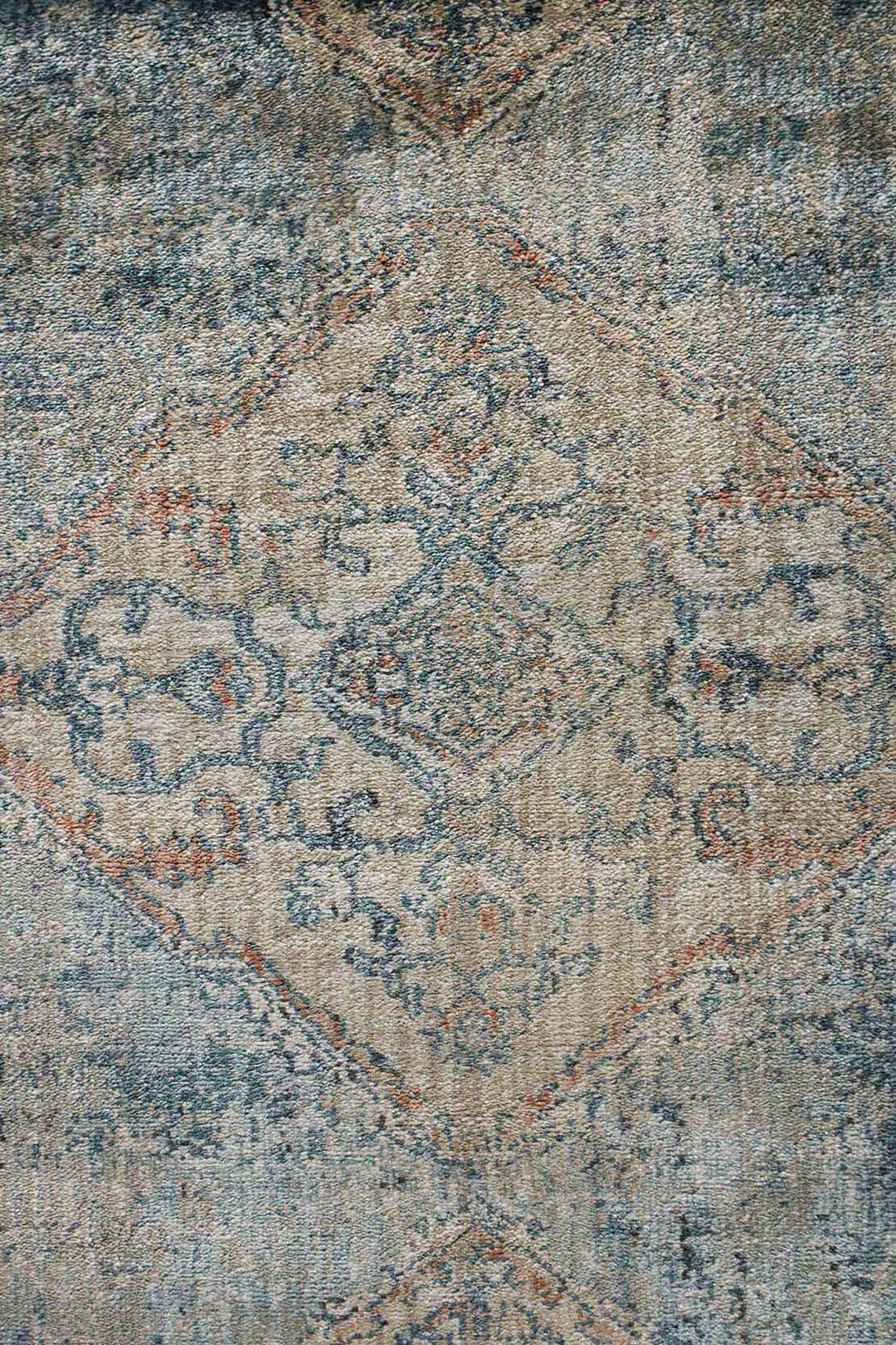 Turkish Modern Festival Viscose Rug - L Blue - 2.6 X 3.9 Ft- Sleek And Minimalist For Chic Interiors - V Surfaces