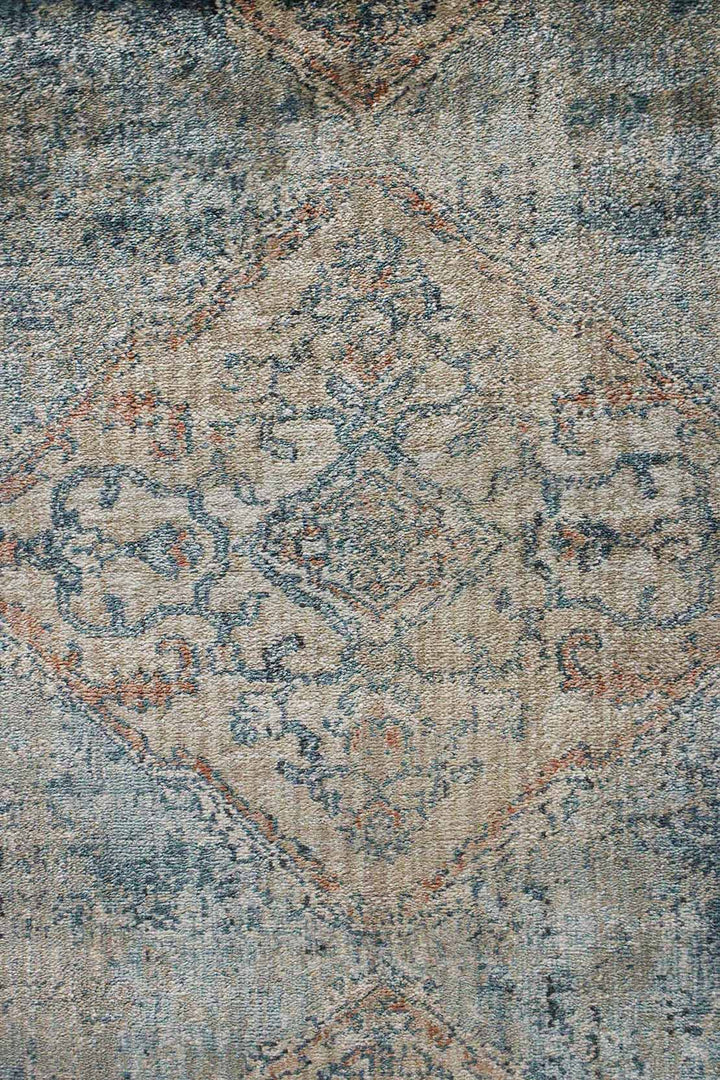 Turkish Modern Festival Viscose Rug - L Blue - 2.6 X 3.9 Ft- Sleek And Minimalist For Chic Interiors - V Surfaces