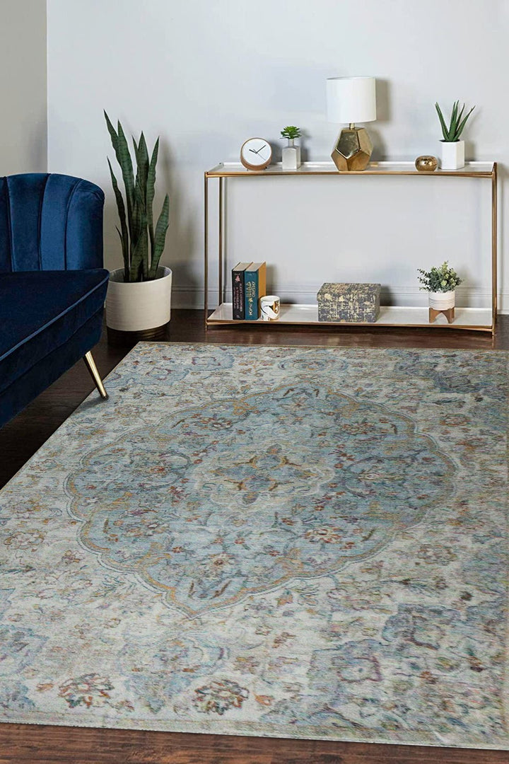 Turkish Modern Festival Viscose Rug - LIGHT - 6.0 x 9.0 FT- Sleek and Minimalist for Chic Interiors - V Surfaces