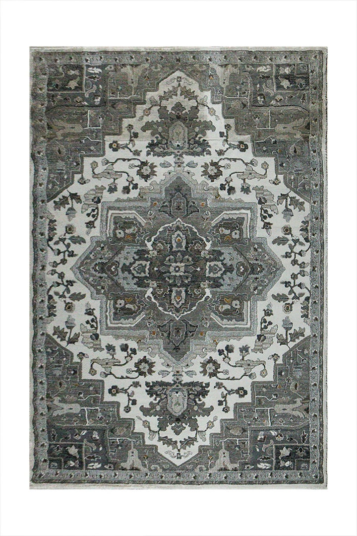 Turkish Modern Festival WD Rug - 4.9 x 6.9 FT - Black & Gray - Superior Comfort, Modern Style Accent Rugs - V Surfaces