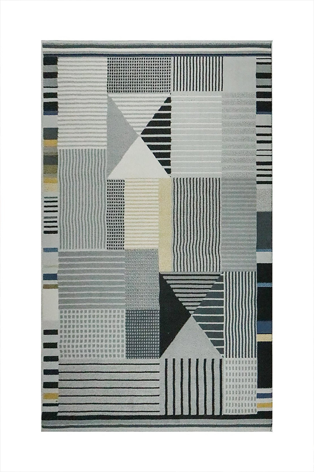 Turkish Modern Festival WD Rug - 4.9 x 7.0 FT - Gray - Sleek and Minimalist for Chic Interiors - V Surfaces