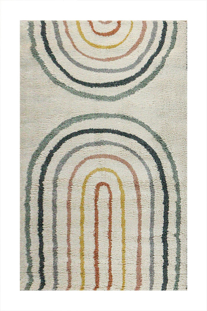 Turkish Modern Festival WD Rug - 5.2 x 7.5 FT - Beige - Superior Comfort, Modern Style Accent Rugs - V Surfaces