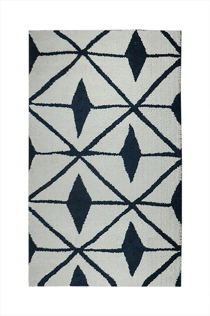 Turkish Modern Festival WD Rug - 5.2 x 7.5 FT - Cream and Black - Sleek and Minimalist for Chic Interiors - V Surfaces