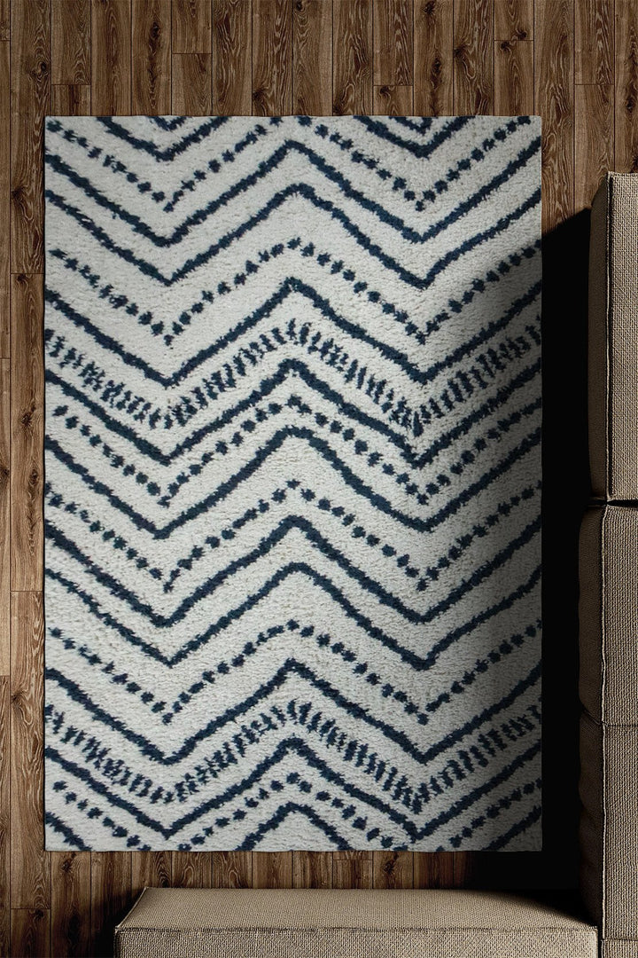 Turkish Modern Festival WD Rug - 5.2 x 7.5 FT - Cream - Sleek and Minimalist for Chic Interiors - V Surfaces