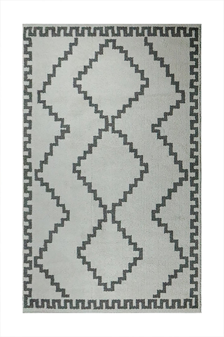 Turkish Modern Festival WD Rug - 5.2 x 7.5 FT - Cream - Sleek and Minimalist for Chic Interiors - V Surfaces