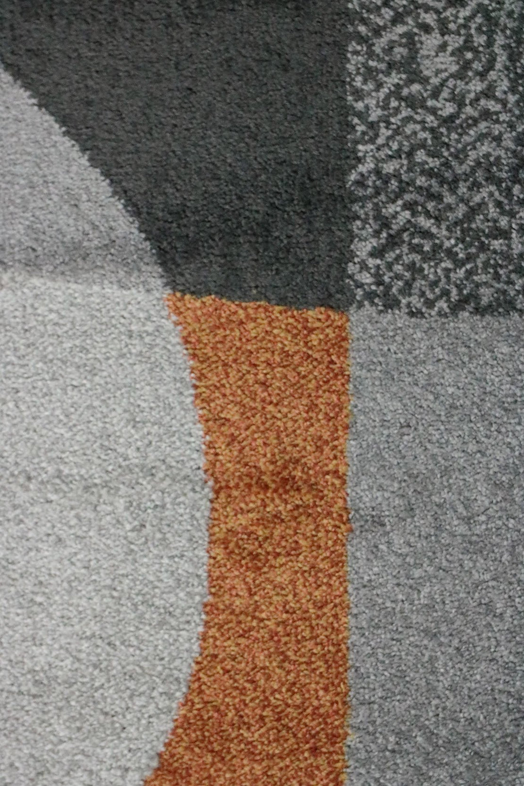 Turkish Modern Festival WD Rug - 5.2 x 7.5 FT - Gray and Orange - Sleek and Minimalist for Chic Interiors - V Surfaces