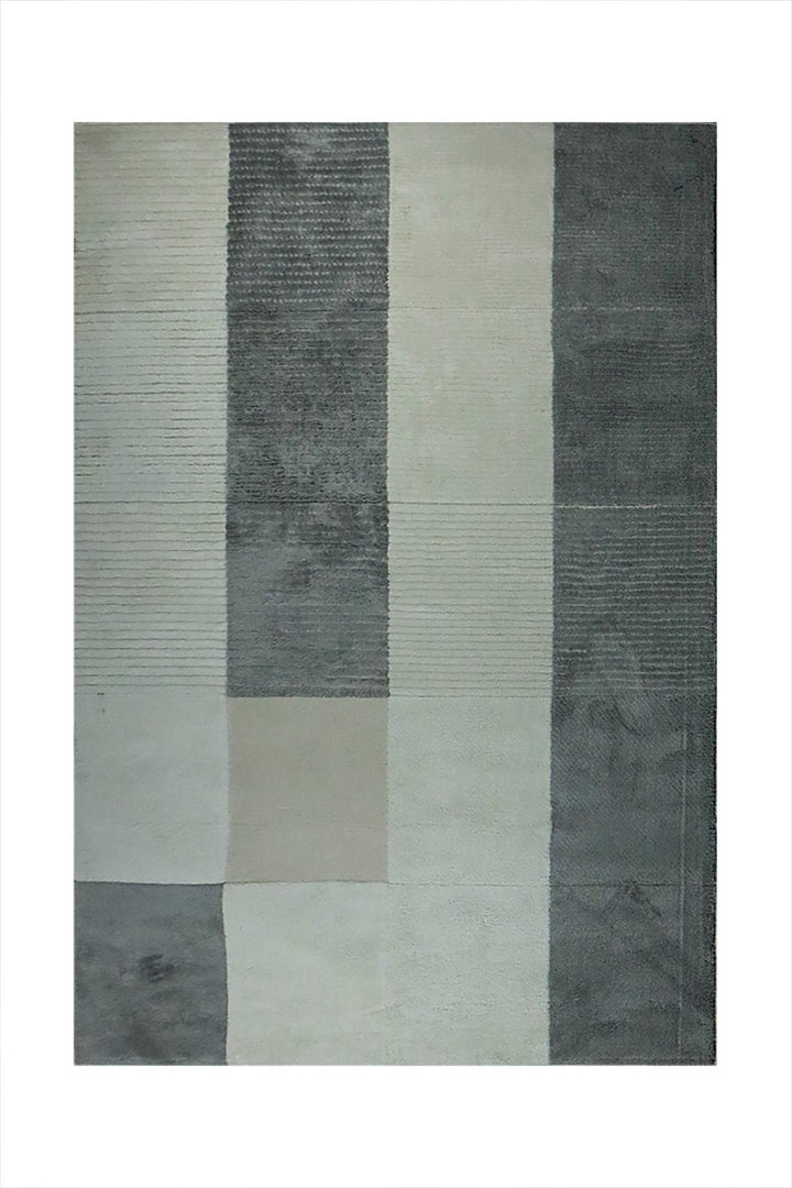 Turkish Modern Festival WD Rug - 5.2 x 7.5 FT - Gray and White - Superior Comfort, Modern Style Accent Rugs - V Surfaces