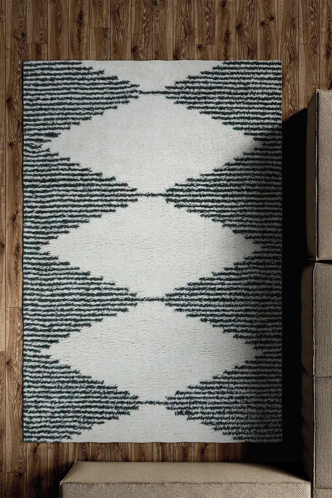 Turkish Modern Festival WD Rug - 5.2 x 7.5 FT - Gray - Sleek and Minimalist for Chic Interiors - V Surfaces