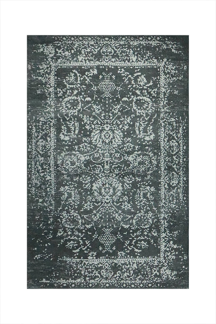 Turkish Modern Festival WD Rug - 5.2 x 7.5 FT - White and Gray - Sleek and Minimalist for Chic Interiors - V Surfaces