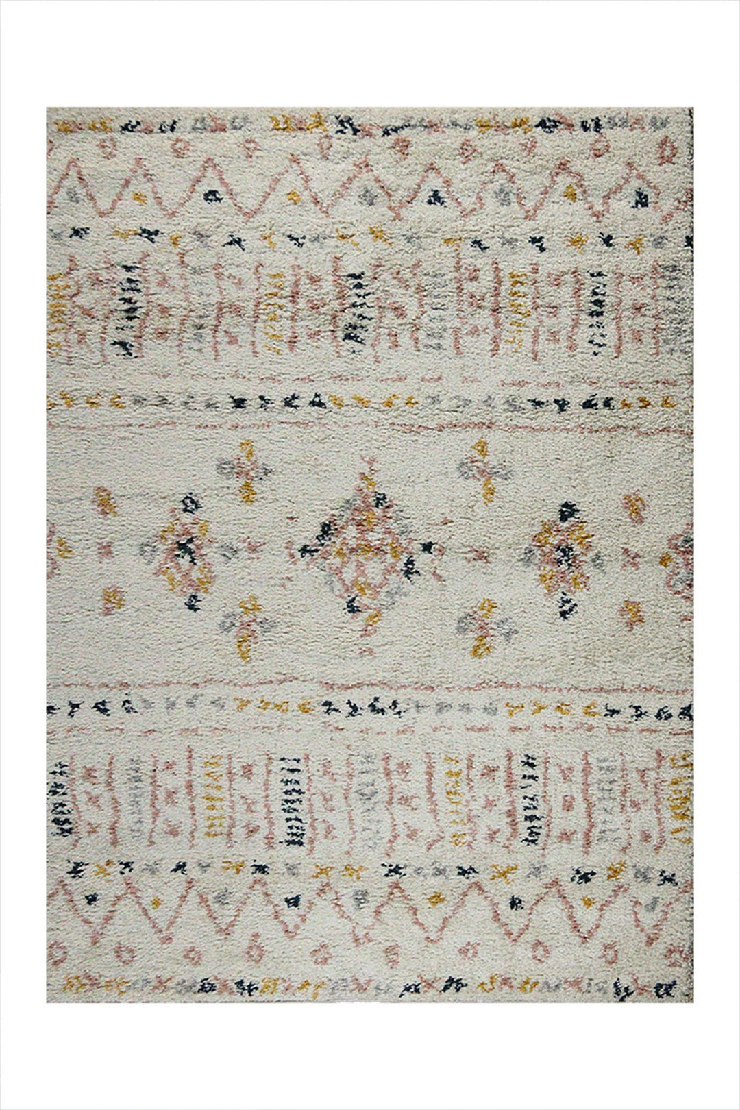 Turkish Modern Festival WD Rug - 5.2 x 7.5 FT - White & Orange - Superior Comfort, Modern Style Accent Rugs - V Surfaces