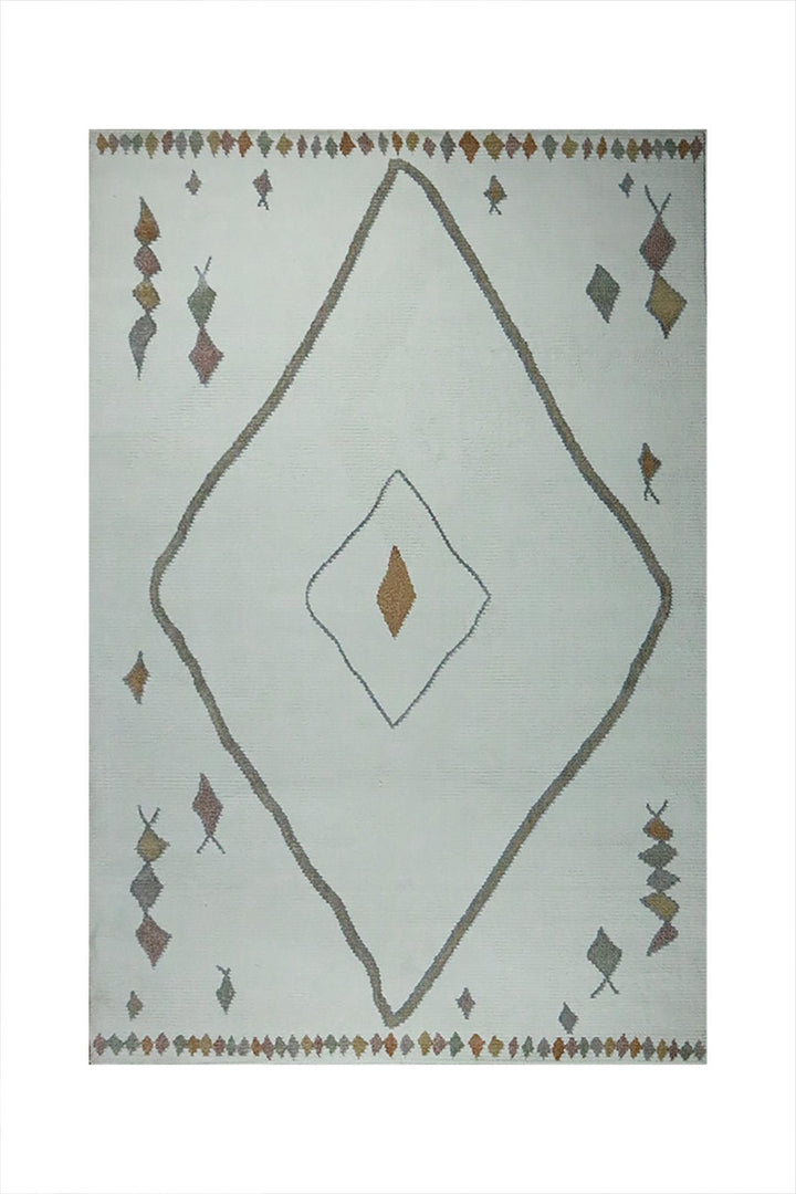 Turkish Modern Festival WD Rug - 5.2 x 7.5 FT - White - Sleek and Minimalist for Chic Interiors - V Surfaces
