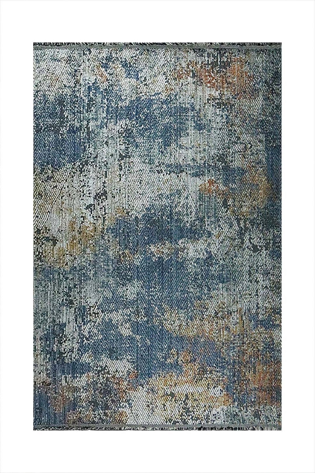 Turkish Modern Festival WD Rug - 5.3 x 7.2 FT - Gray and Blue - Sleek and Minimalist for Chic Interiors - V Surfaces