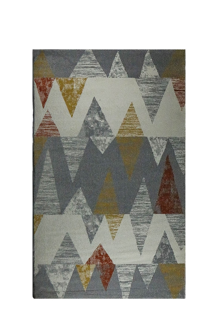 Turkish Modern Festival WD Rug - 5.3 x 7.5 FT - Gray and Cream - Sleek and Minimalist for Chic Interiors - V Surfaces