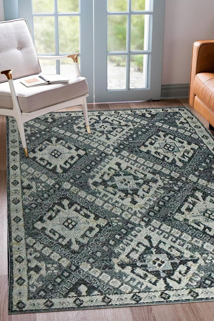 Turkish Modern Festival WD Rug - 5.3 x 7.5 FT - Gray - Sleek and Minimalist for Chic Interiors - V Surfaces