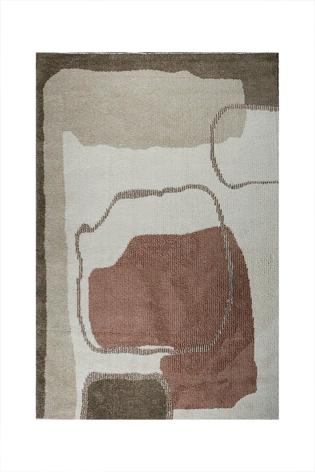 Turkish Modern Festival WD Shaggy Rug - 5.2 x 7.5 FT - Cream - Sleek and Minimalist for Chic Interiors - V Surfaces