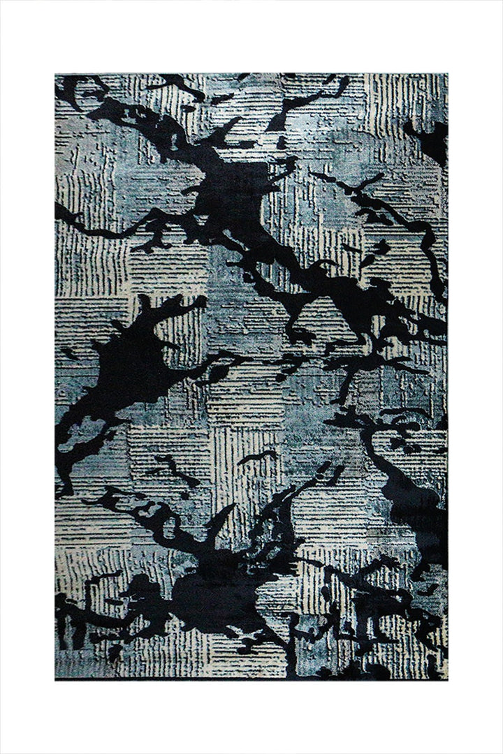 Turkish Modern Fusion Rug - Blue - 6.5 x 9.5 FT - Superior Elegant Rug for Living Room - V Surfaces