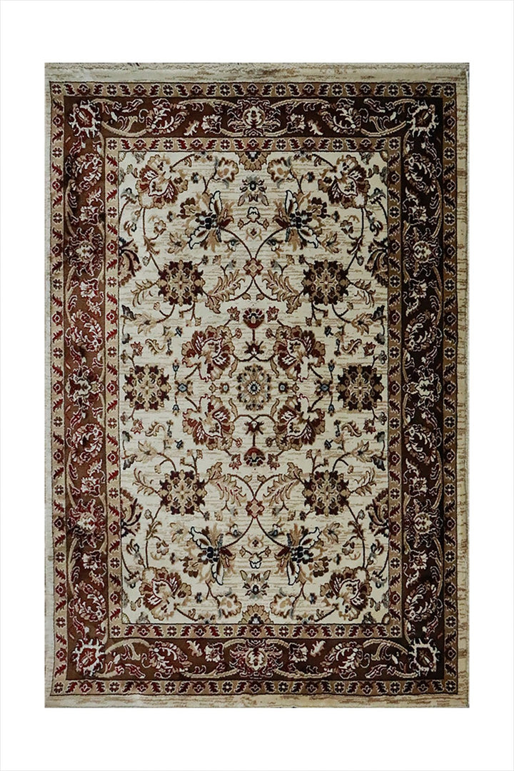 Turkish Modern Kazak Rug - Beige - 3.9 x 5.5 FT - Superior Comfort, Modern Style Accent Rugs - V Surfaces